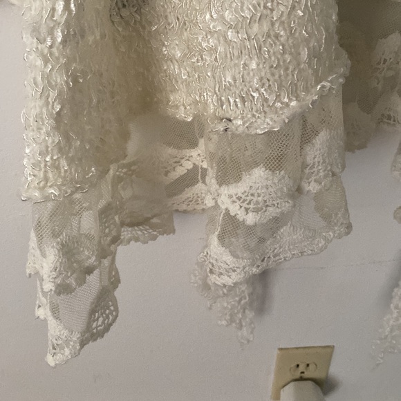 Ivory, white cardigan with lace xl - Picture 3 of 5